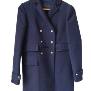 Manteau oversize coton lin bleu marine Tara Jarmon S excellent état