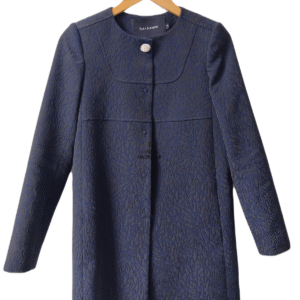 Manteau demi-saison classe bleu motif Tara Jarmon M Excellent état
