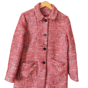 Manteau laine rouge chiné Comptoir des Cotonniers dexception M TBE