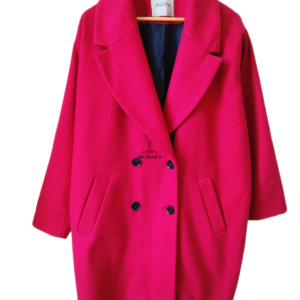 Manteau oversize laine American Vintage Funy286 L rose NEUF