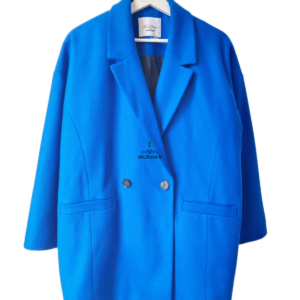 Manteau oversize laine American Vintage Gray297XP S bleu marine NEUF