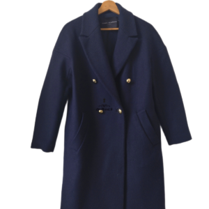 Manteau oversize laine cachemire boutonné Tara Jarmon  FR38 bleu marine Excellent état