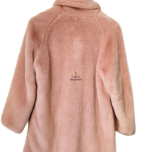Manteau fausse fourrure polaire doudou rose Des petits hauts Prudence T1 NEUF