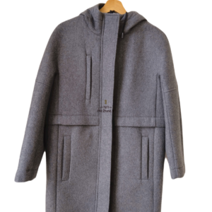 Manteau oversize avec capuche laine Comptoir des Cotonniers Verisson gris T1 NEUF