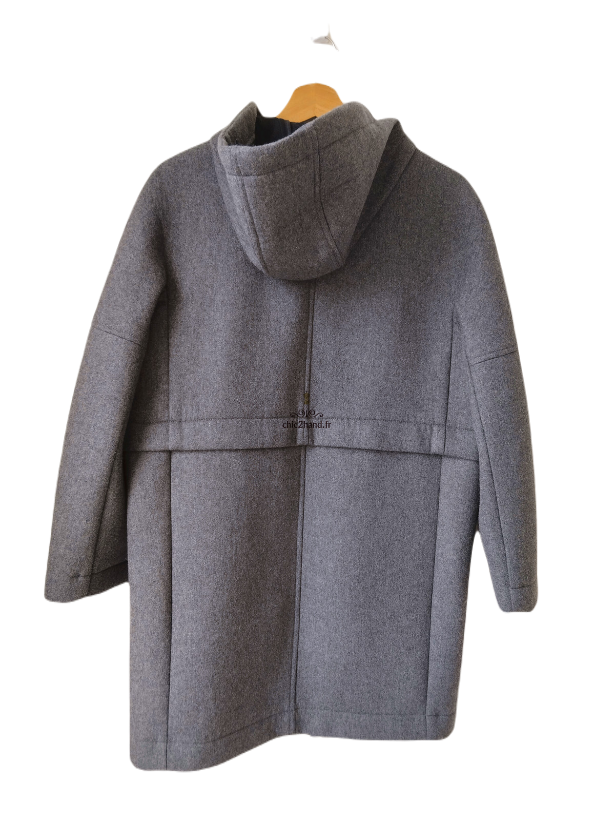 Manteau oversize avec capuche laine Comptoir des Cotonniers Verisson gris T1 NEUF – Image 5