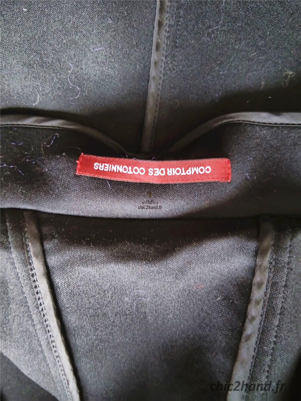 Manteau oversize avec capuche laine Comptoir des Cotonniers Verisson gris T1 NEUF – Image 9
