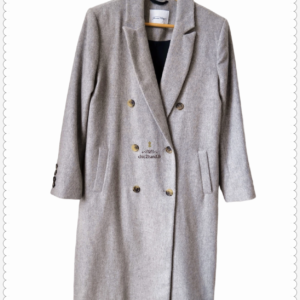 Manteau long fluide laine American Vintage Vy402X S gris clair TBE