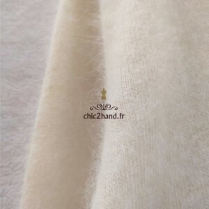 Pull oversize 50% angora American Vintage miti236 M L mitibird blanc crème Excellent état