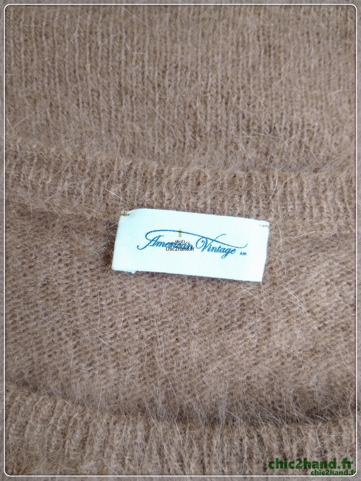 Pull oversize 50% angora American Vintage miti236 XS S mitibird camel tabac TBE – Image 10