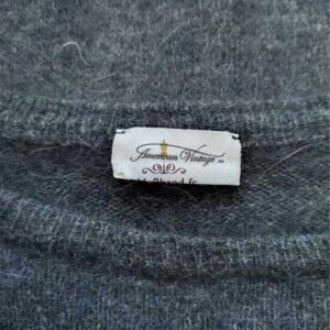 Pull oversize 50% angora American Vintage miti236 XS S mitibird noir charbon TBE