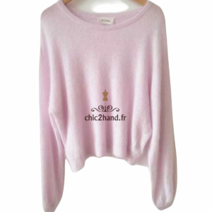 Pull oversize 50% angora American Vintage miti236 M L mitibird rose lilas Excellent état