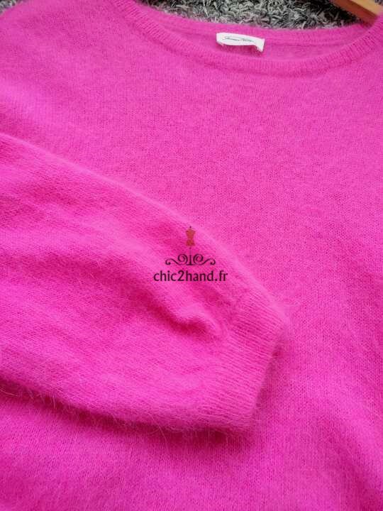 Pull oversize 50% angora American Vintage miti236 M L mitibird rose NEUF – Image 7