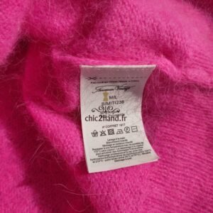 Pull oversize 50% angora American Vintage miti236 M L mitibird rose NEUF