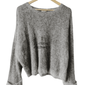 Pull oversize 50% angora American Vintage miti255b XS S mitibird gris Excellent état