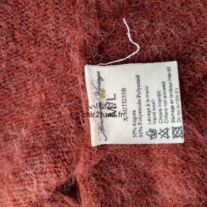 Pull oversize 50% angora American Vintage miti255b M L mitibird rouille chiné NEUF