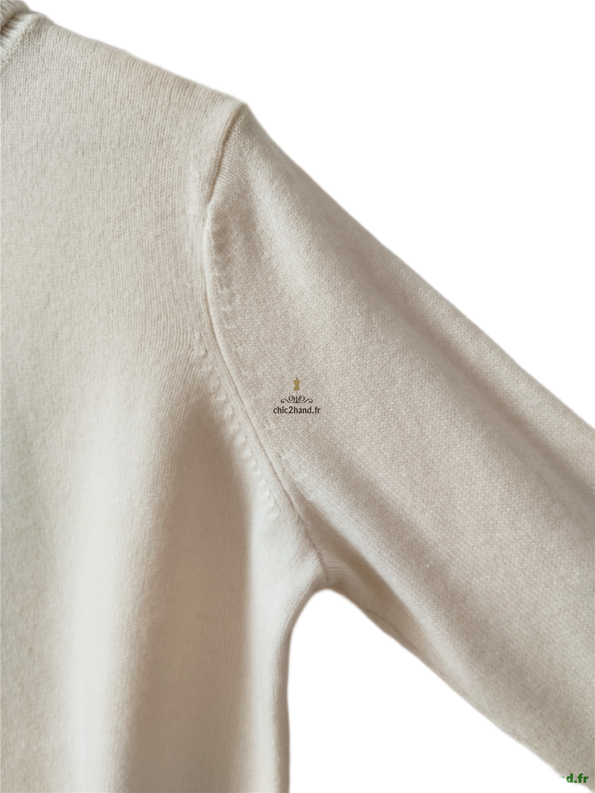 Pull col roulé 100% pur cachemire Monoprix T3 blanc crème neuf – Image 6