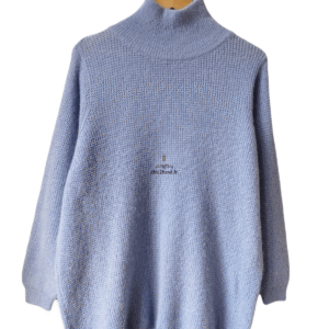 Pull col roulé oversize American Vintage omo18A bleu ciel M L NEUF avec étiquettes