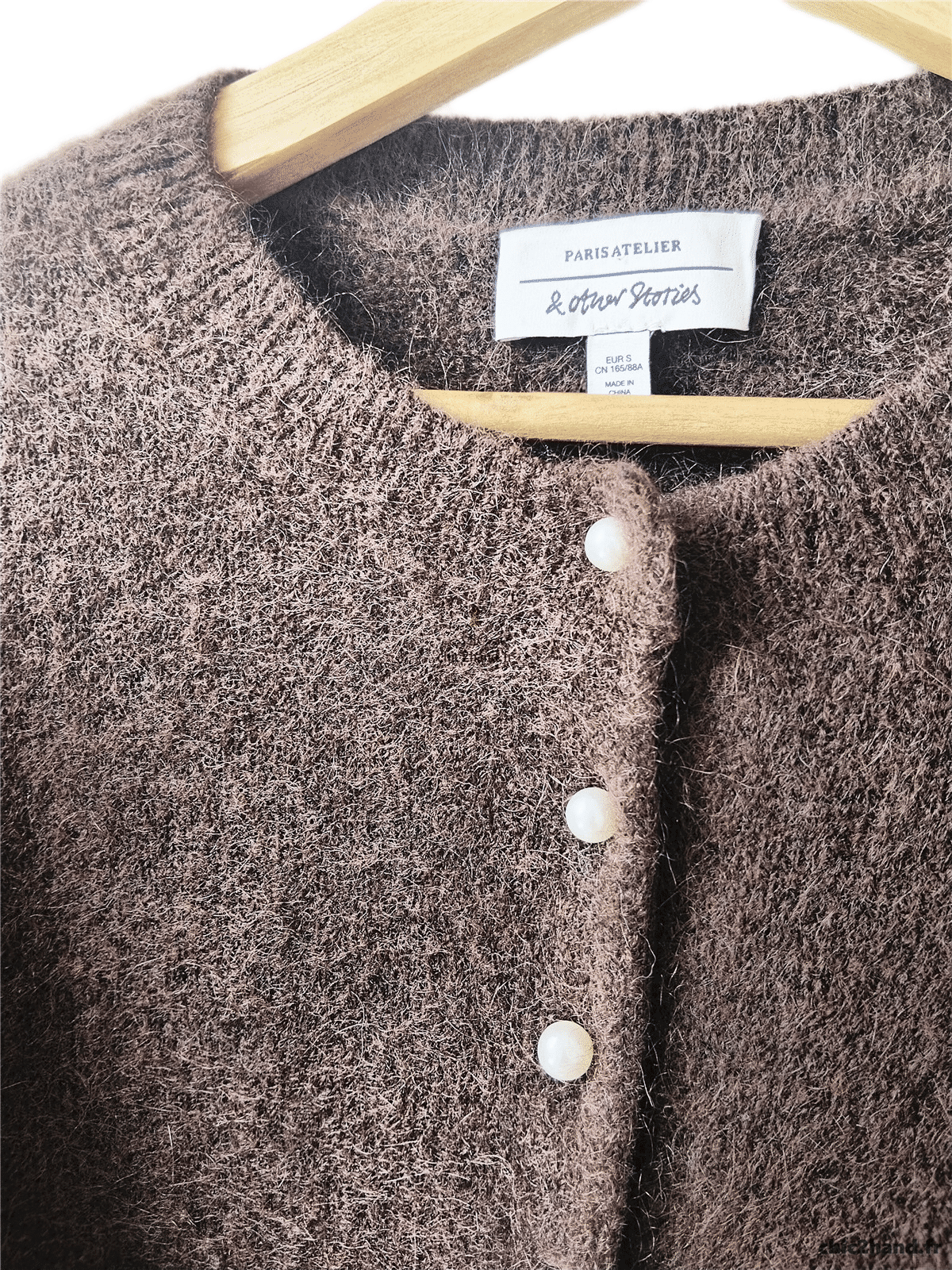 Très jolie gilet doudou laine mohair & Other Stories marron S Neuf – Image 7