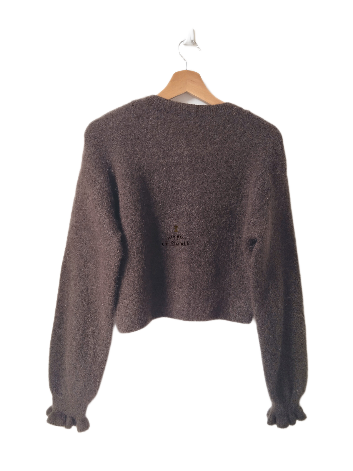 Très jolie gilet doudou laine mohair & Other Stories marron S Neuf – Image 8