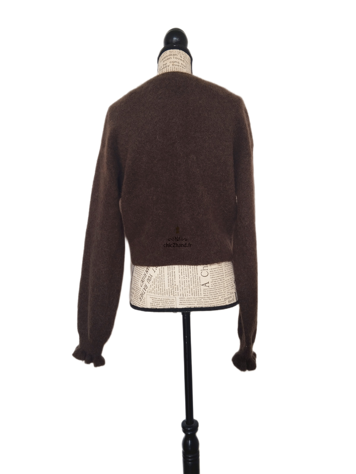 Très jolie gilet doudou laine mohair & Other Stories marron S Neuf – Image 10