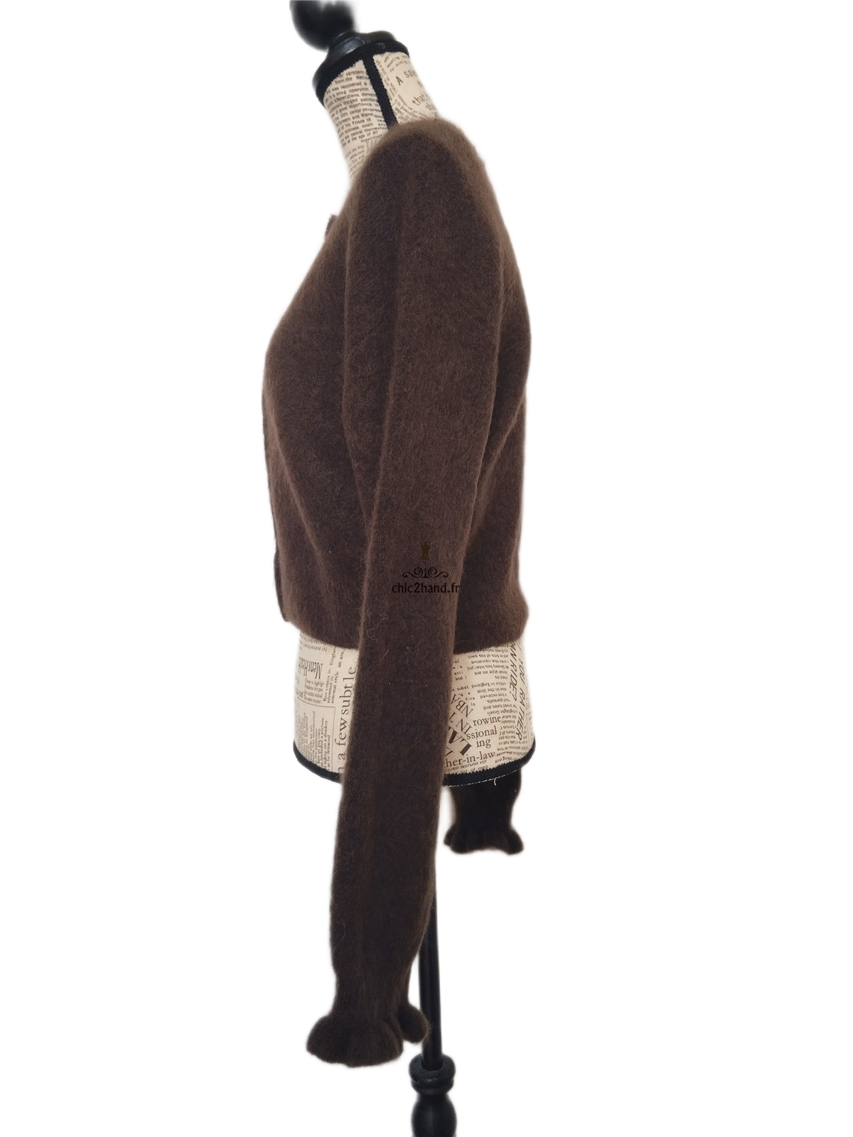 Très jolie gilet doudou laine mohair & Other Stories marron S Neuf – Image 11