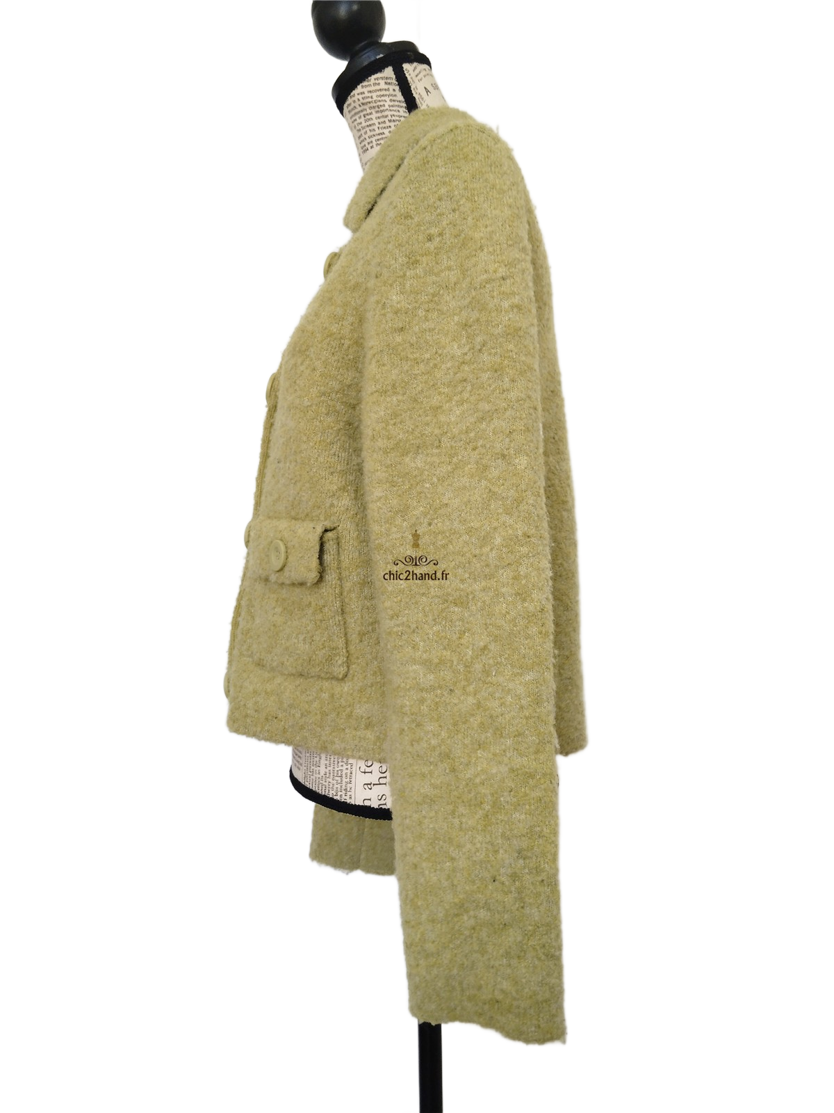 Gilet cardigan laine doudou & Other Stories S vert promme très bon état – Image 5