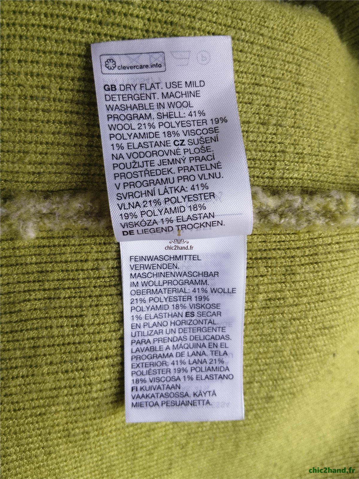 Gilet cardigan laine doudou & Other Stories S vert promme très bon état – Image 7