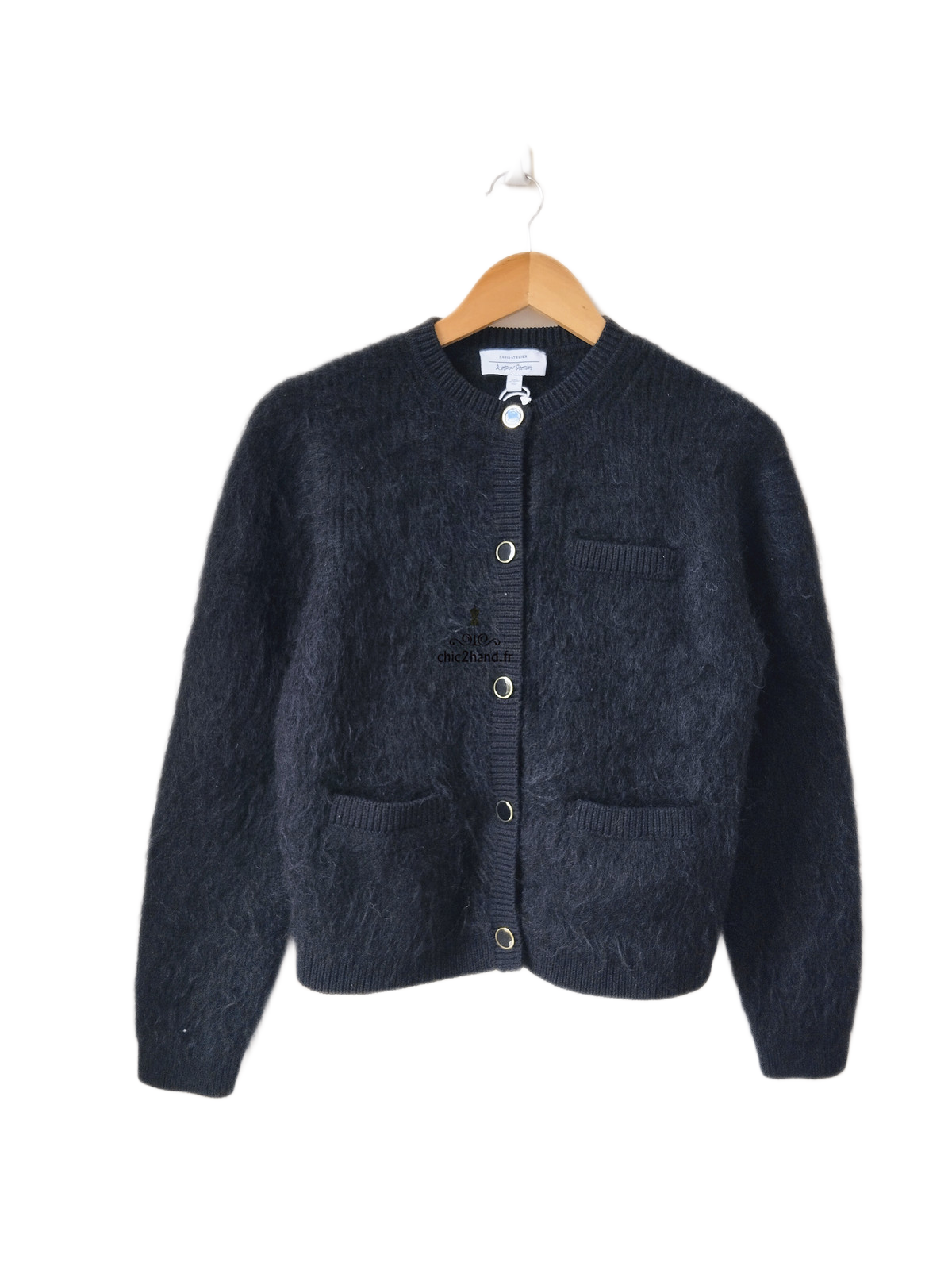 Très jolie gilet doudou laine mohair & Other Stories noir S Neuf