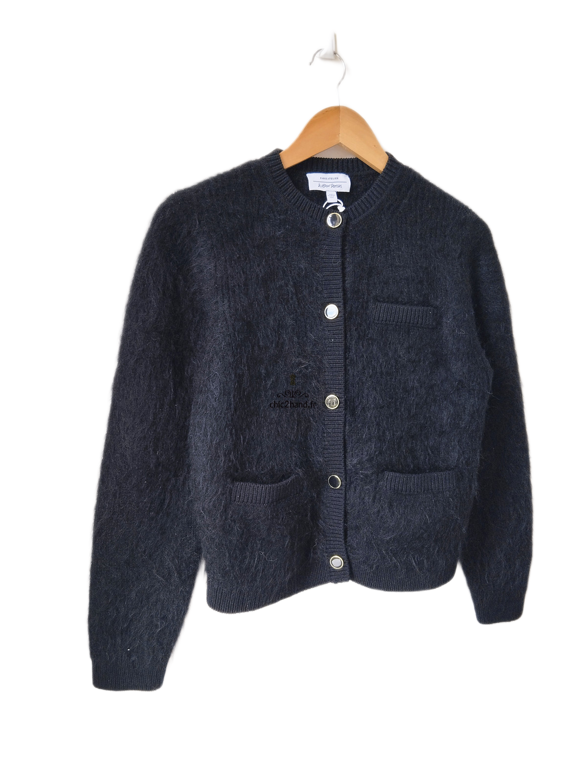 Très jolie gilet doudou laine mohair & Other Stories noir S Neuf – Image 2