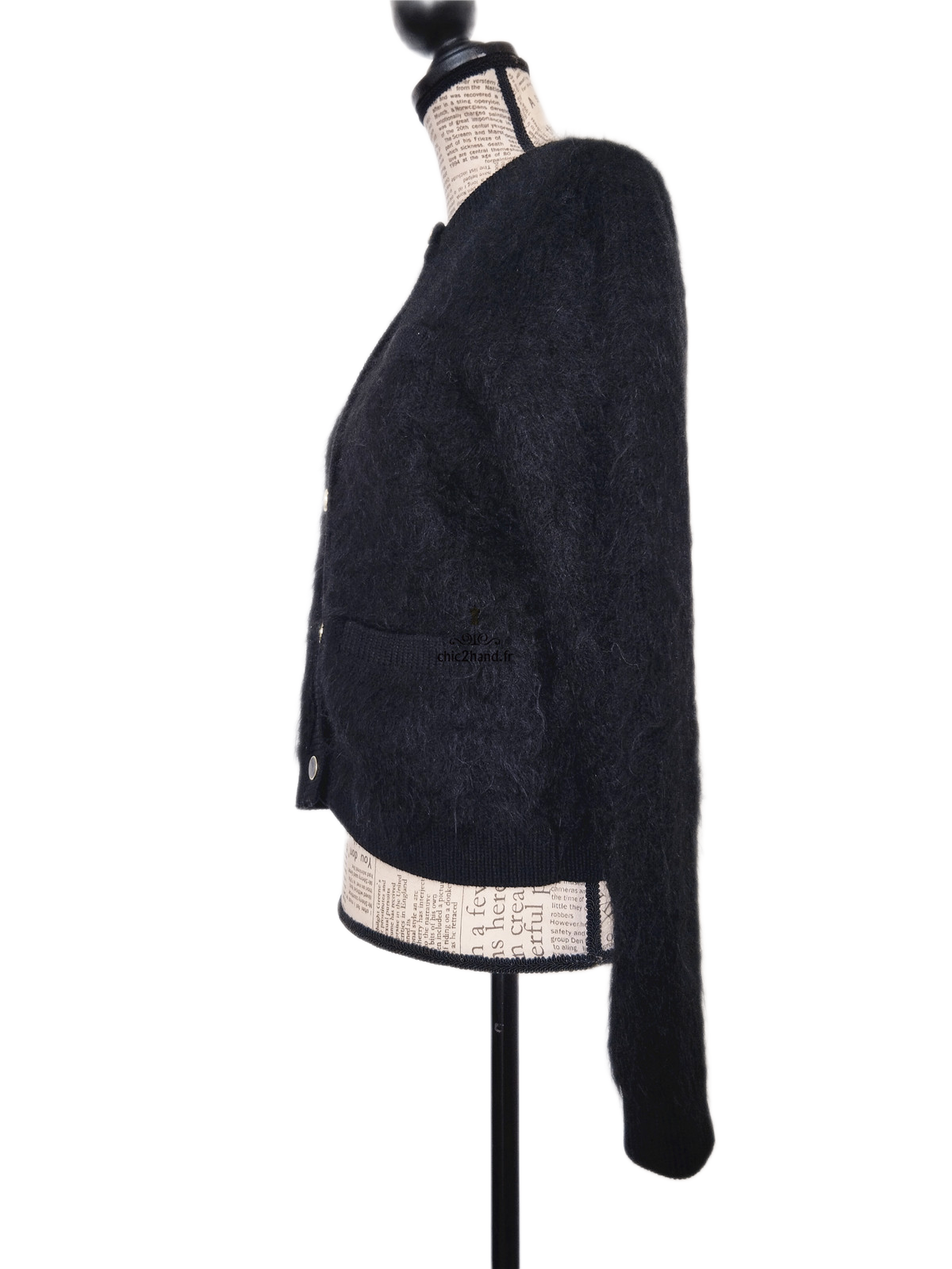 Très jolie gilet doudou laine mohair & Other Stories noir S Neuf – Image 8