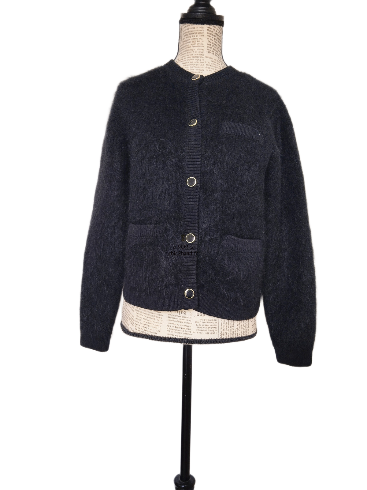 Très jolie gilet doudou laine mohair & Other Stories noir S Neuf – Image 9