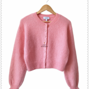 Très jolie gilet doudou laine mohair & Other Stories rose S NEUF