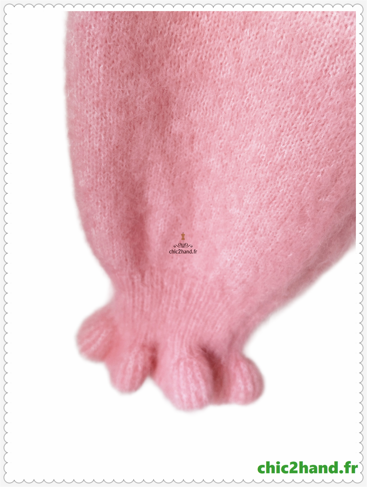 Très jolie gilet doudou laine mohair & Other Stories rose S NEUF – Image 7