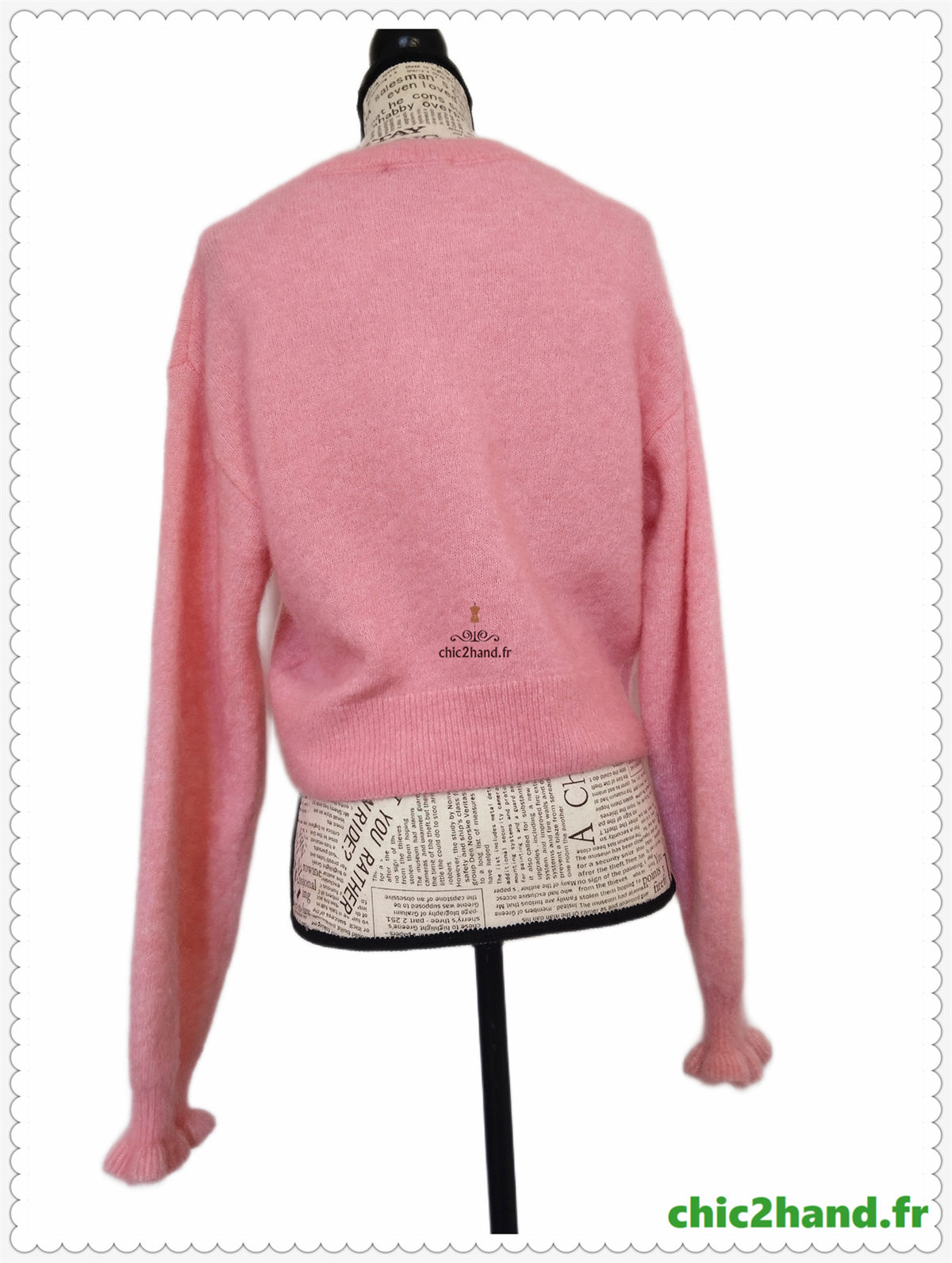 Très jolie gilet doudou laine mohair & Other Stories rose S NEUF – Image 13