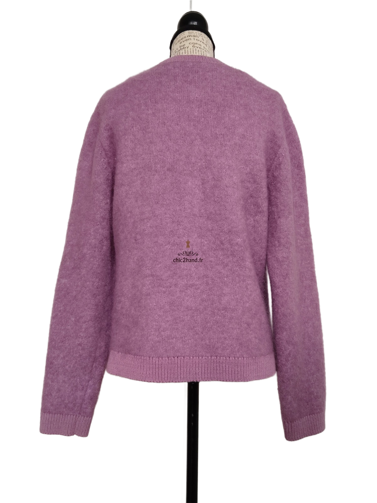 Gilet cardigan laine mohair doudou & Other Stories S violet lilas Excellent état – Image 5