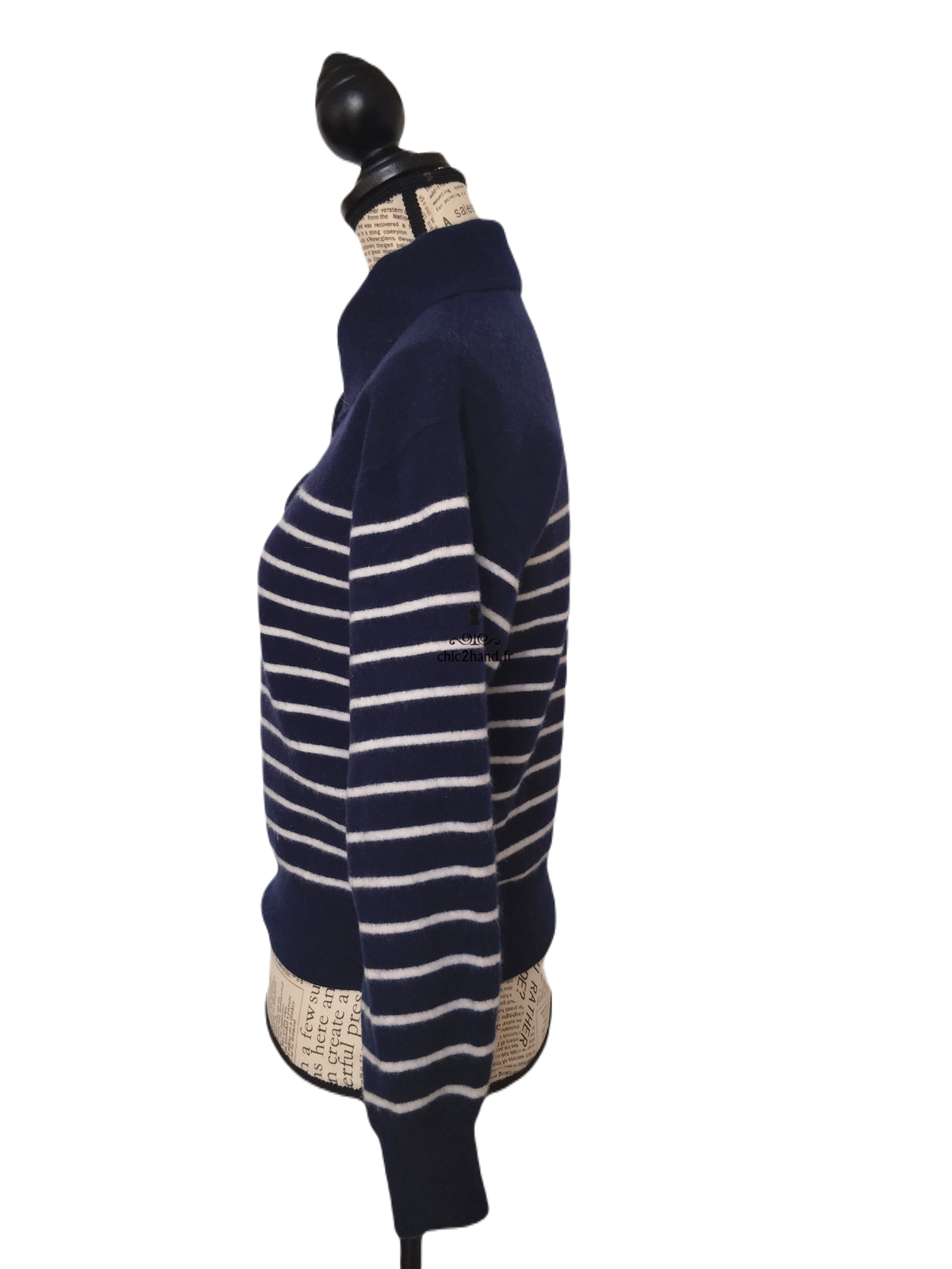 Pull 100% pure laine & Other stories rayures bleu marine et blanc XS TBE – Image 3