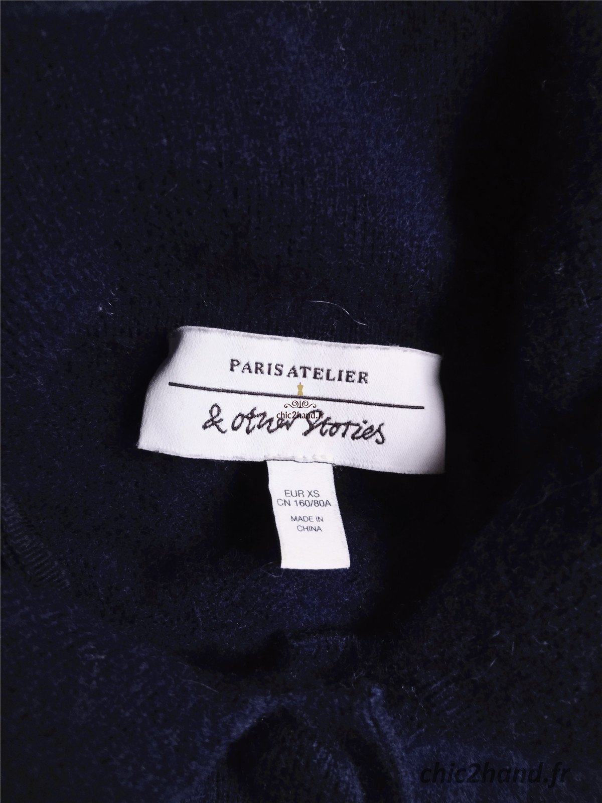 Pull 100% pure laine & Other stories rayures bleu marine et blanc XS TBE – Image 9