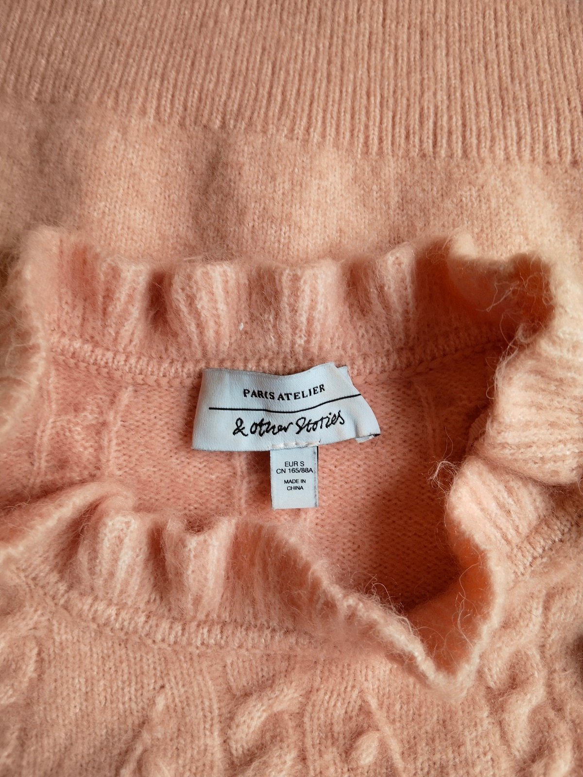 Pull col montant & Other stories mohair rose clair S TBE – Image 9