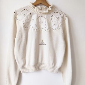 Pull oversize col montant laine alpaga & Other stories blanc S NEUF