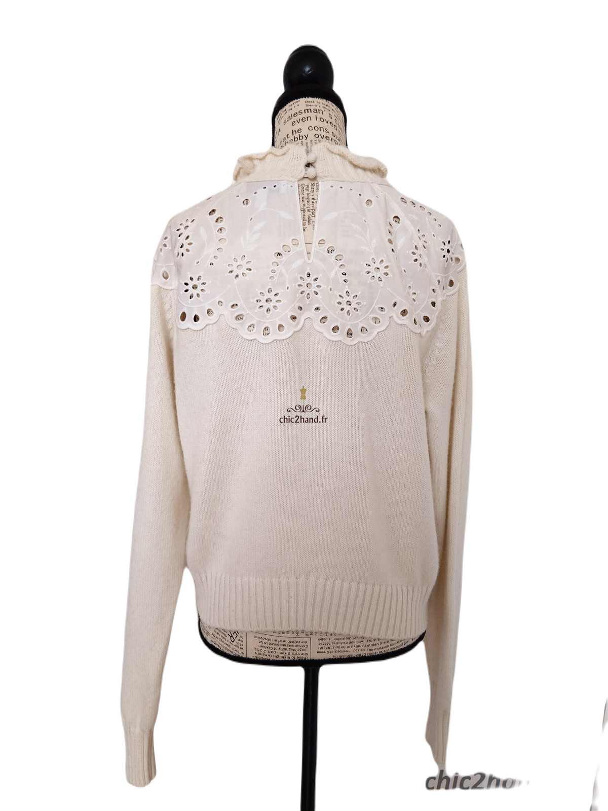 Pull oversize col montant laine alpaga & Other stories blanc S NEUF – Image 4