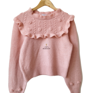 Pull col montant & Other stories mohair rose clair S TBE