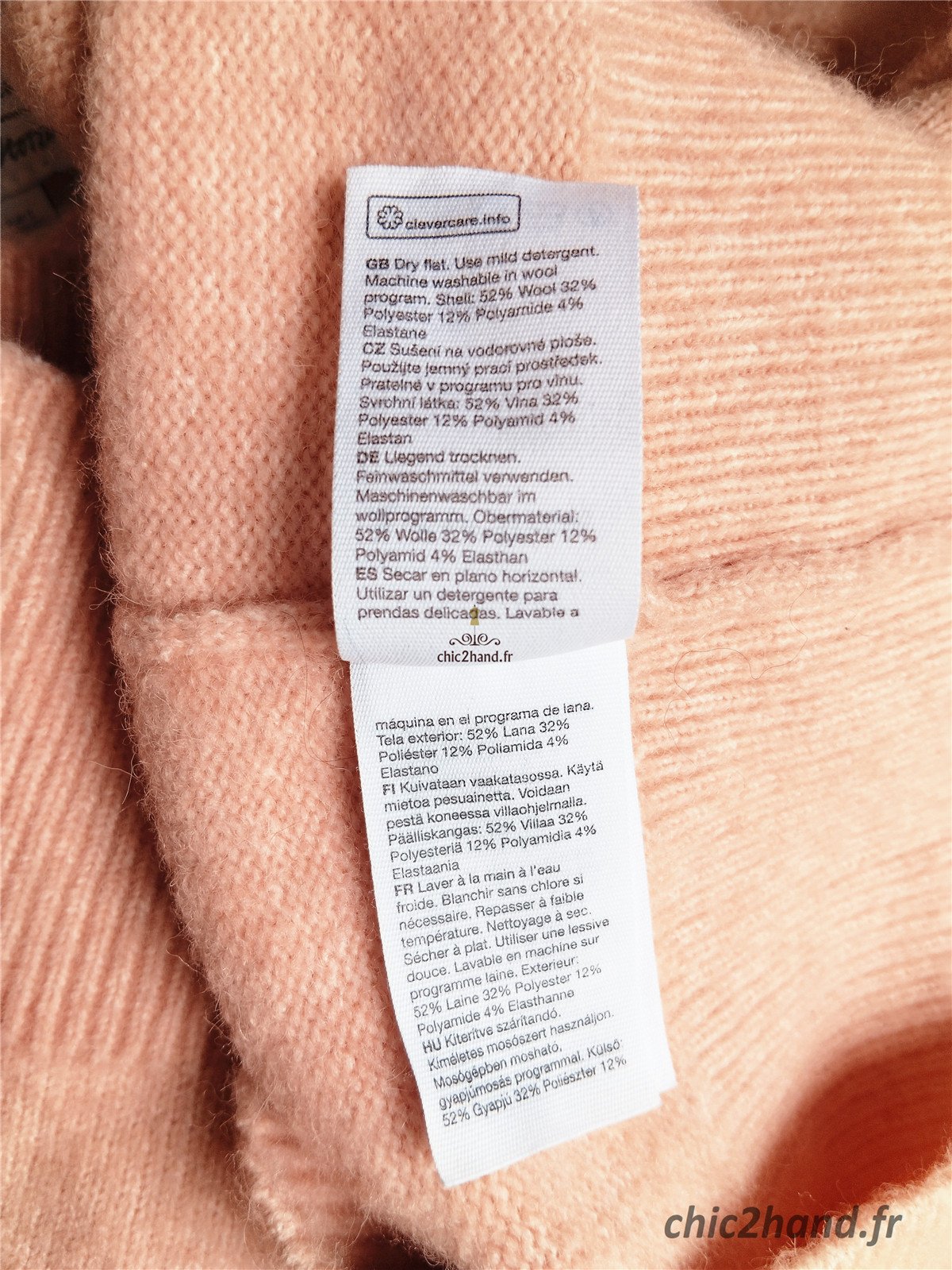 Pull col montant & Other stories mohair rose clair XS NEUF – Image 9