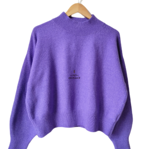 Pull col montant & Other stories laine violet S Neuf