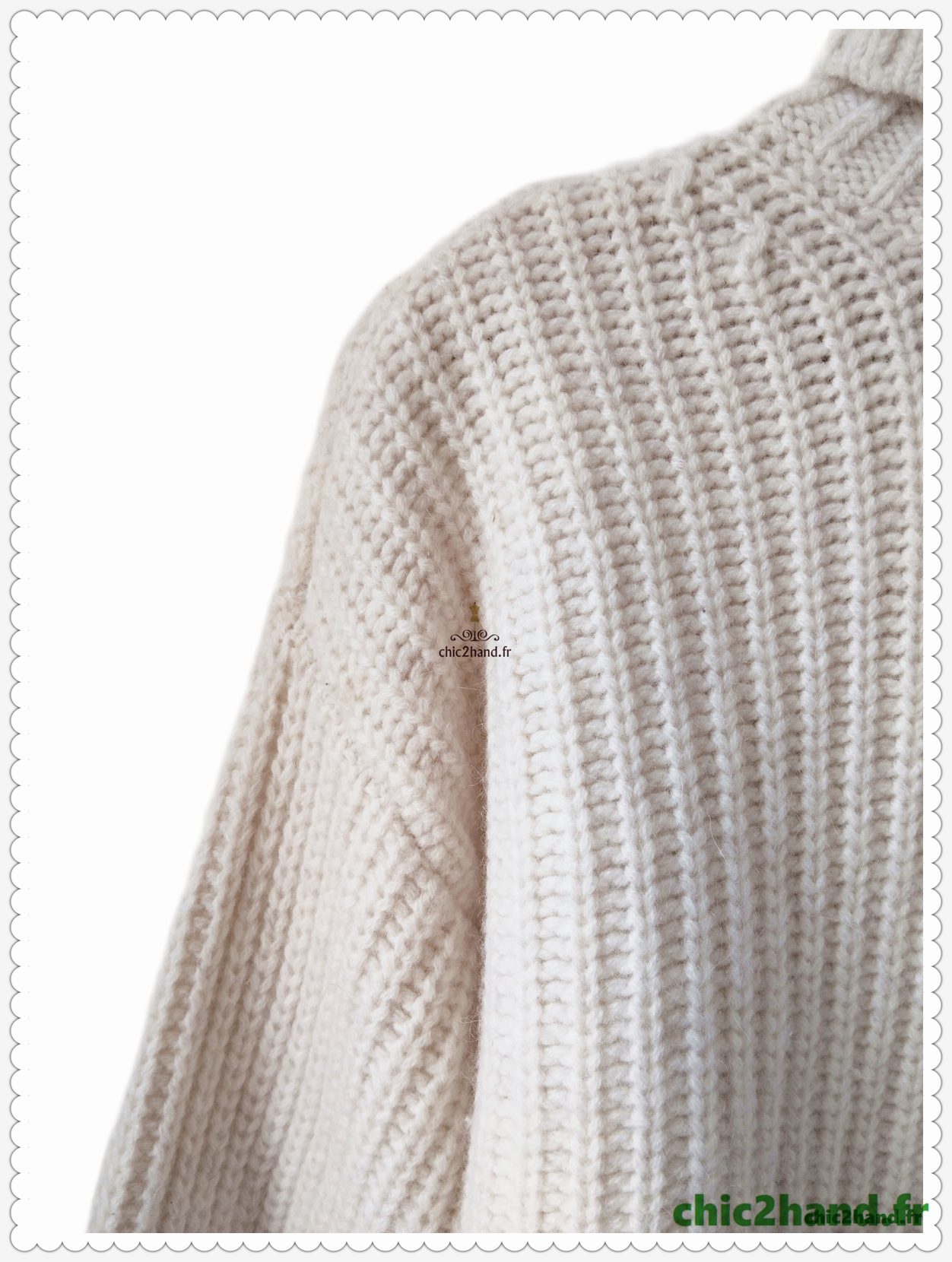 Pull col roulé & Other stories 100% laine alpaga blanc S Neuf – Image 4