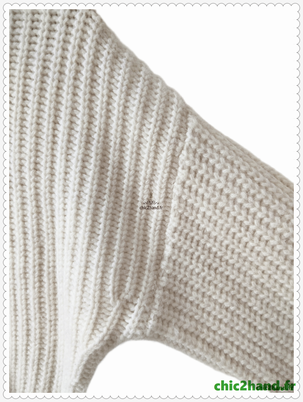 Pull col roulé & Other stories 100% laine alpaga blanc S Neuf – Image 6