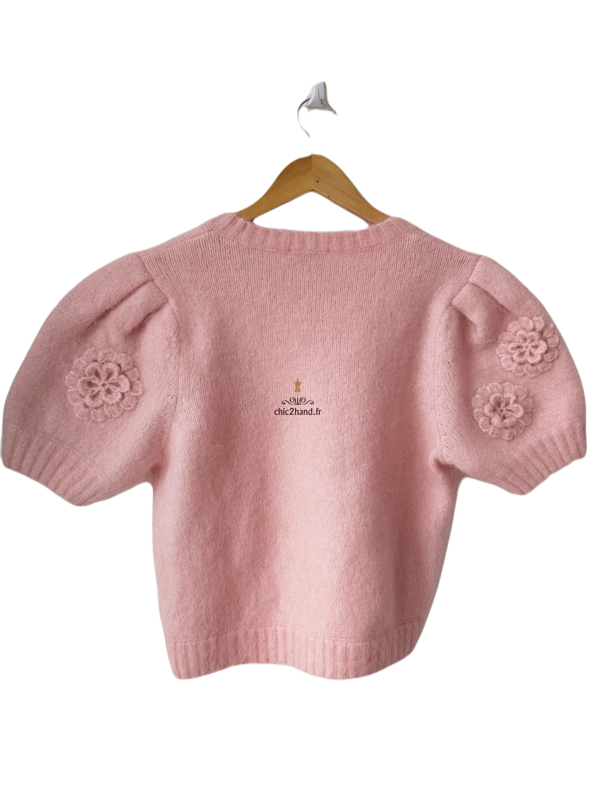 Pull col montant & Other stories mohair rose clair S NEUF – Image 5