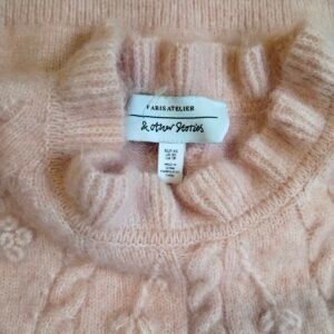 Pull col montant & Other stories mohair rose clair XS NEUF