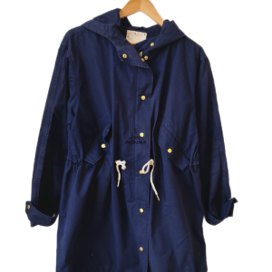 Trench parka avec capuche oversize Des petits hauts Ximenie bleu marine T1 TBE