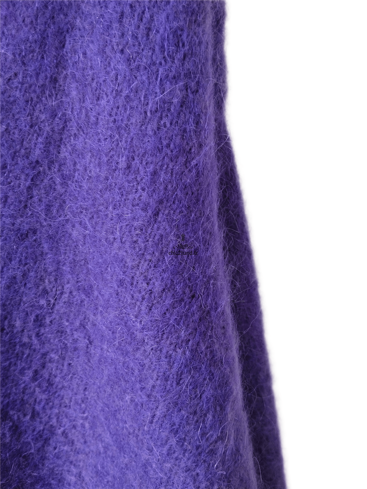 Gilet cardigan oversize 53% mohair American Vintage pino18D S violet NEUF – Image 6