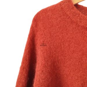 Pull oversize 53% mohair American Vintage pino18F S rouille NEUF